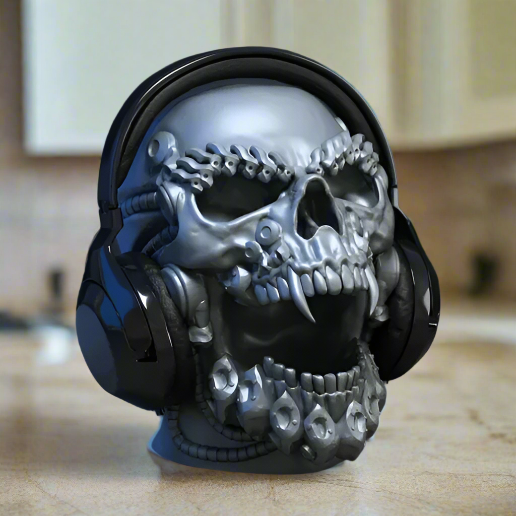 Robot Skull Headphone Stand