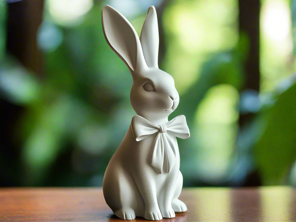 Fluffy Bunny with Bow
