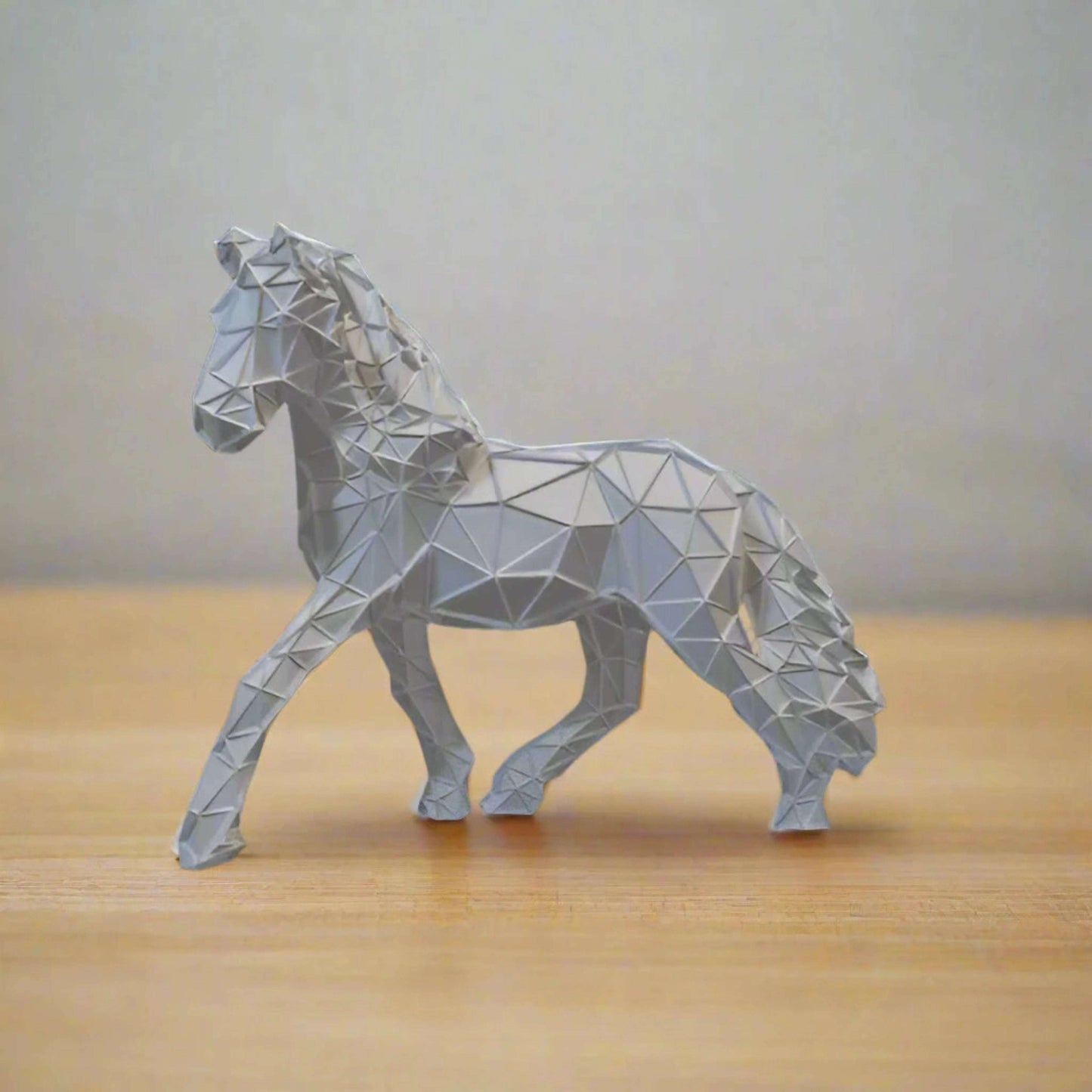 Geometric Horse Figurine: A Modern Masterpiece - Celestial Crafts