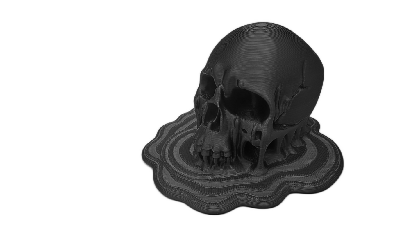 Melting Skull Decor Accent