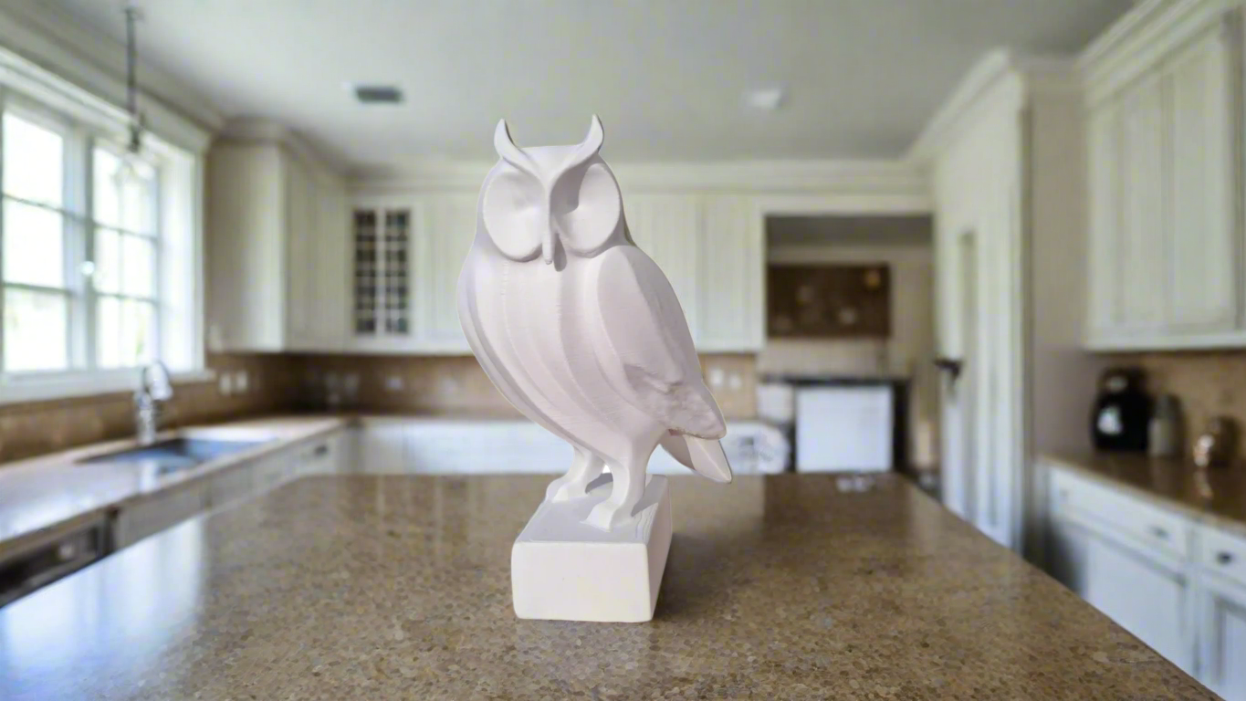 Minimalist Owl Sculpture