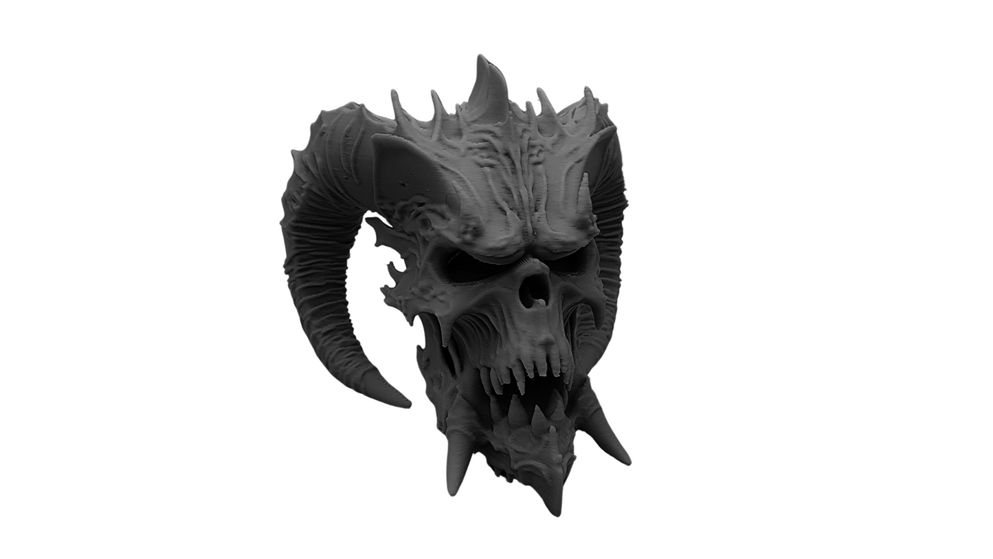Big Horn Demon Skull