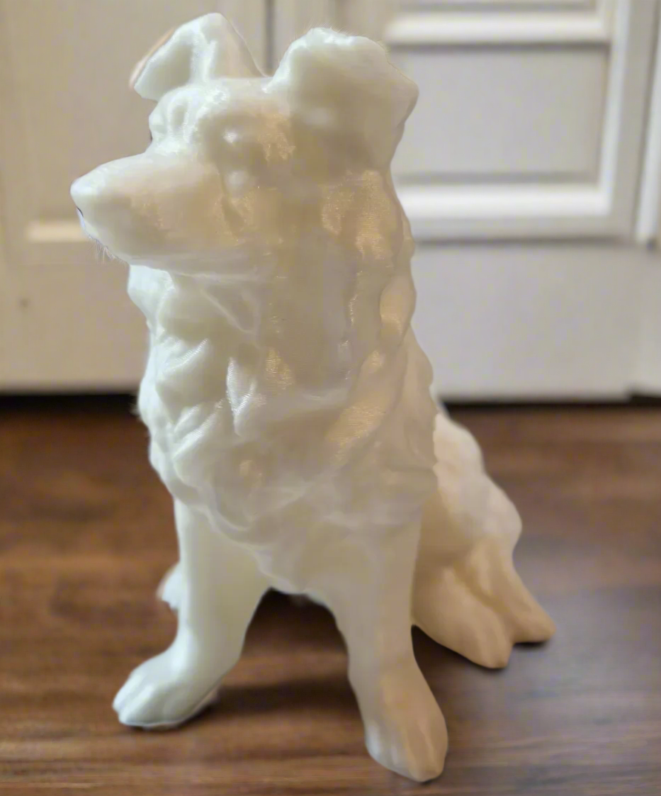 "Collie Dog Figurine – Realistic Home Decor"