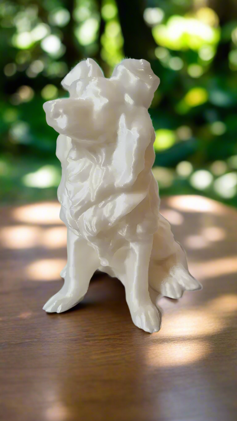 "Collie Dog Figurine – Realistic Home Decor"