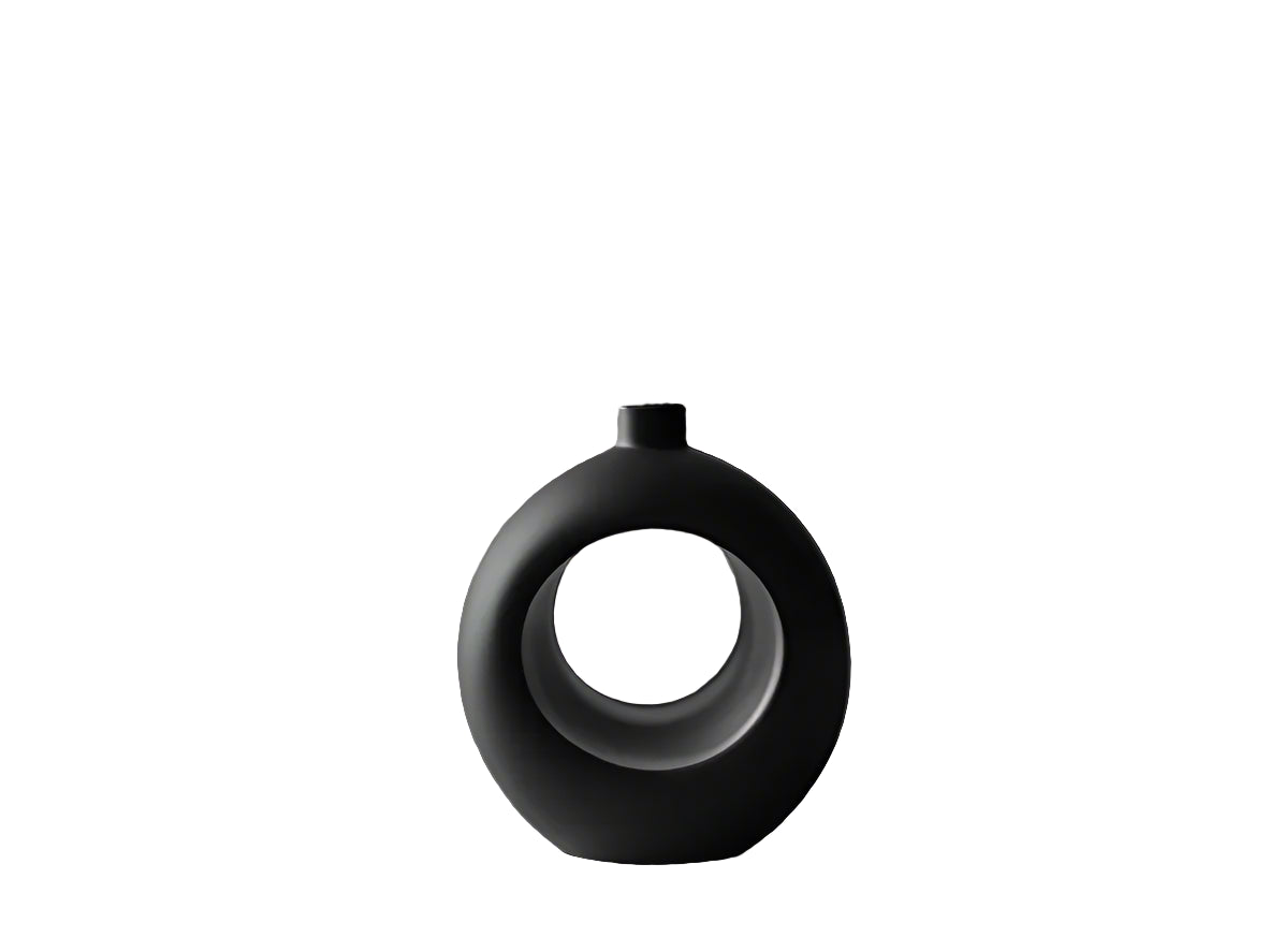 Scandinavian-Inspired Circular Vase – Minimalist Home Decor