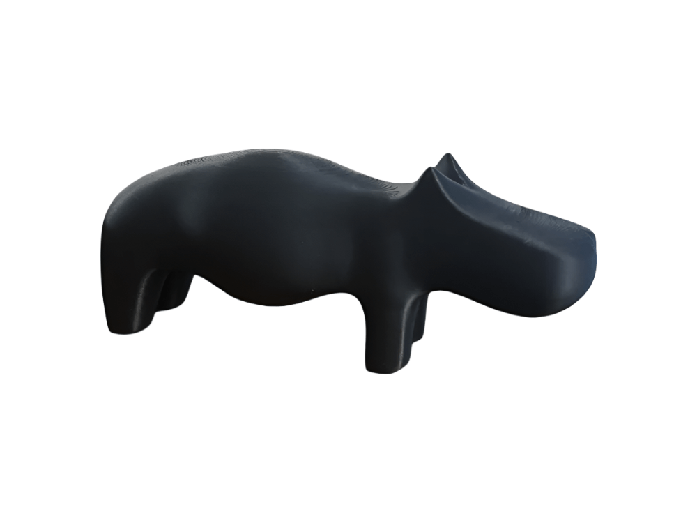 Minimal Hippo Sculpture
