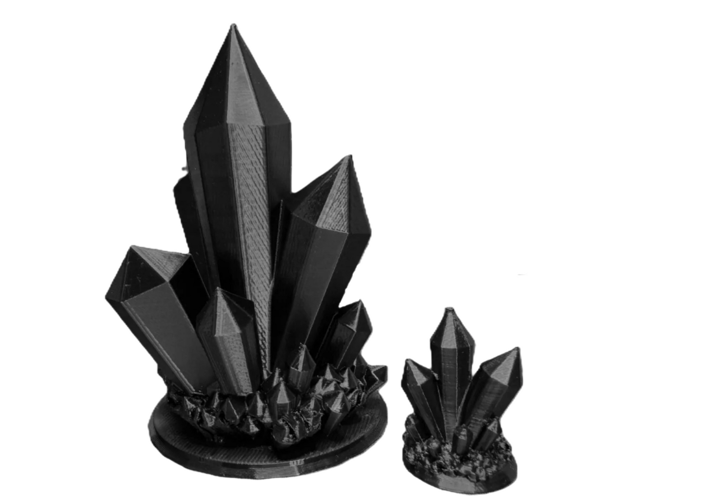 Black Crystal Cluster Figurines: Unique Dark Decorative Crystals