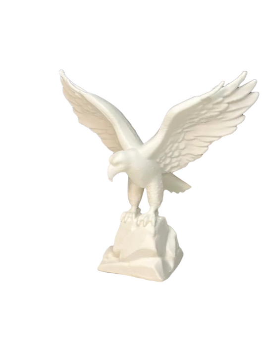 Impressive White Eagle Figurine: Home Decor
