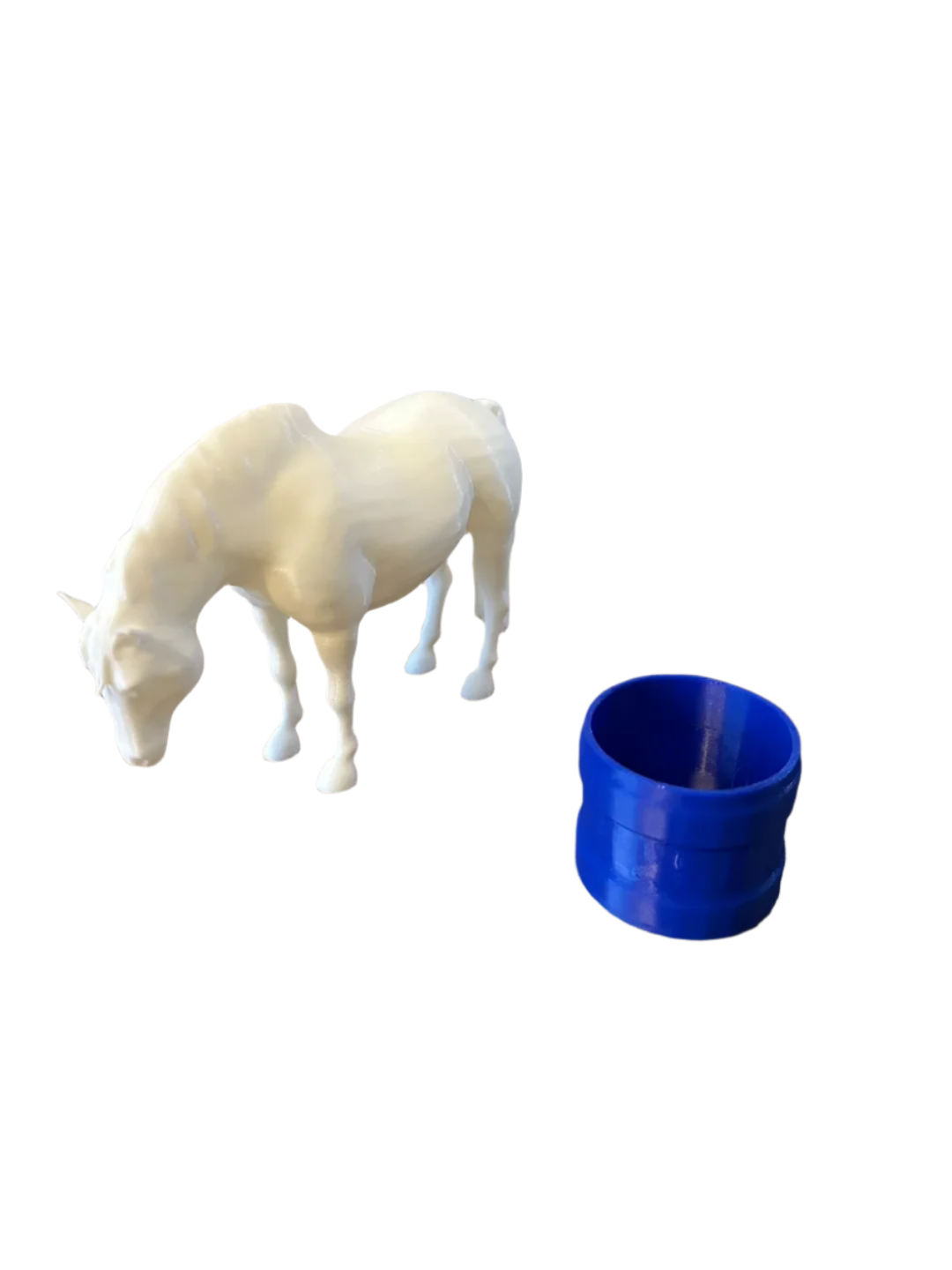 Horse Drinking from Barrel