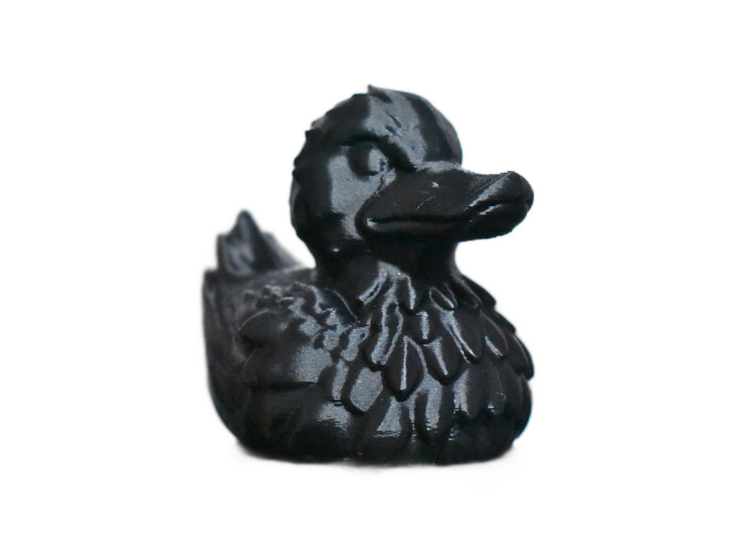 Dark Aesthetic Black Duck Sculpture: Unique Gift Idea