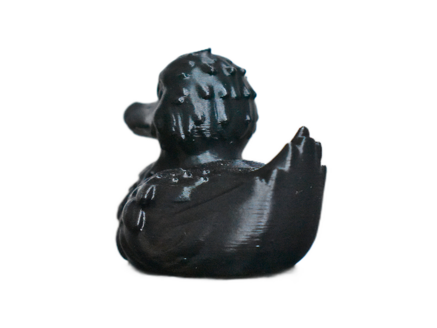 Dark Aesthetic Black Duck Sculpture: Unique Gift Idea