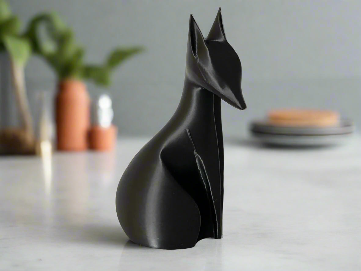 Elegant Fox Figurine – Sleek & Sophisticated Animal Decor