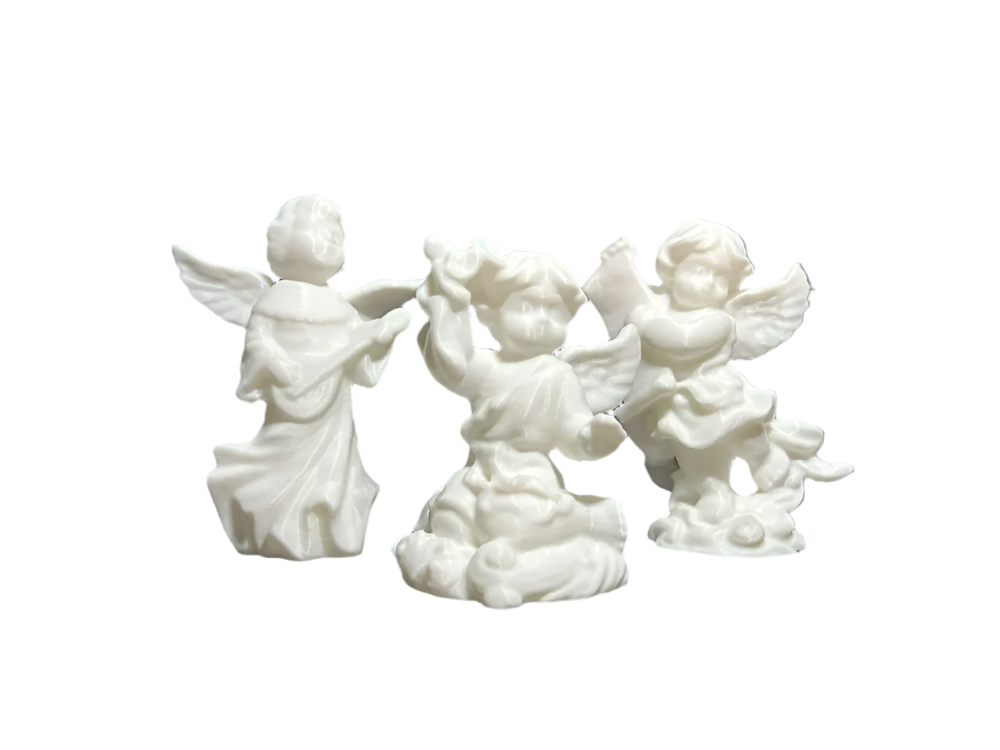3D Printed Angel Musicians: Set of Three Figures