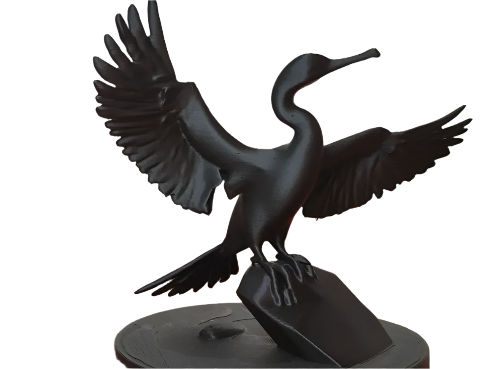 Kormoran Bird Sculpture – Elegant Waterfowl 3D Printed Decor