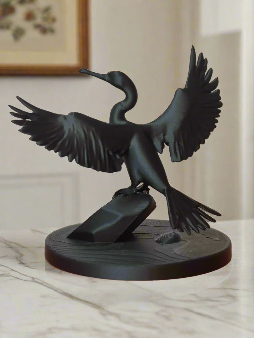 Kormoran Bird Sculpture – Elegant Waterfowl 3D Printed Decor