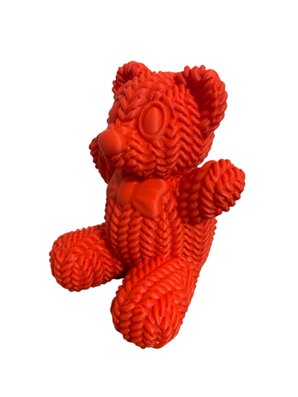 3D Printed Knitted Teddy Bear Figurine