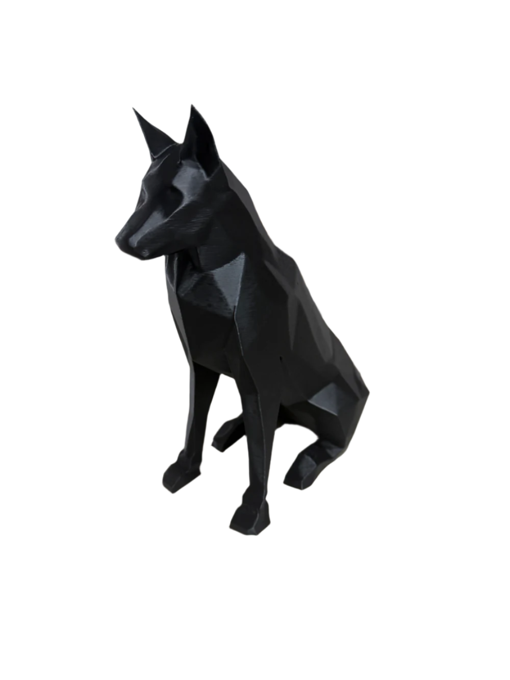 Low-Poly Wolf Sculpture