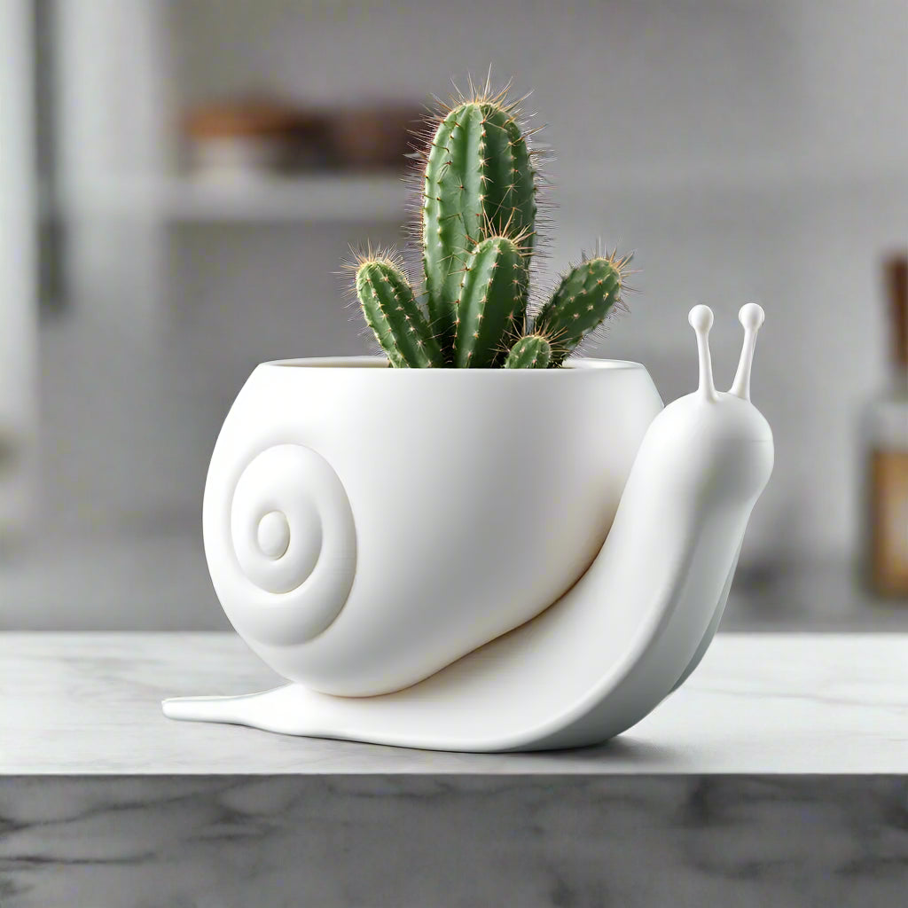 Snail-Inspired Decorative Vase – A Quirky Touch for Your Space