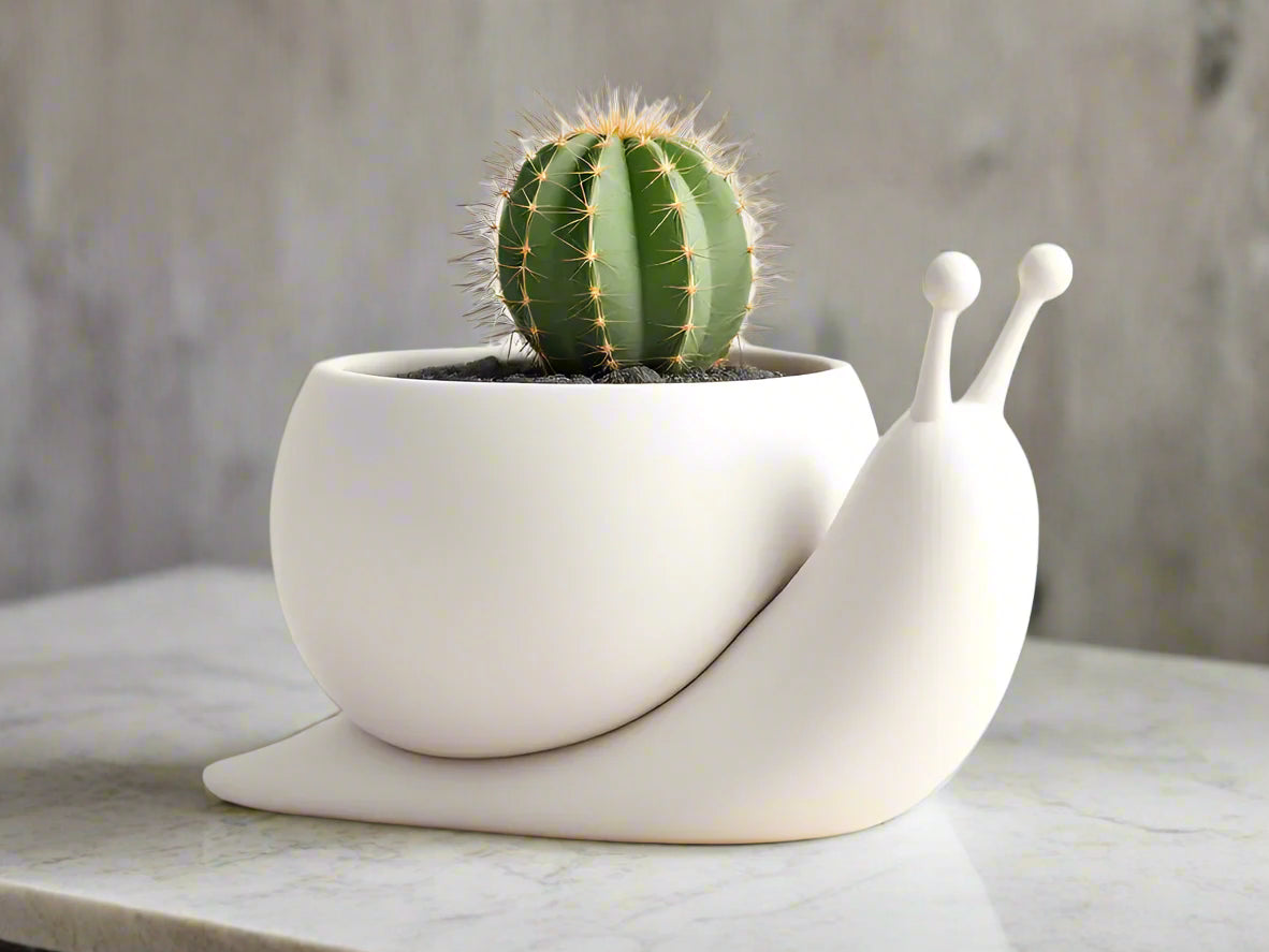 Whimsical Snail Planter