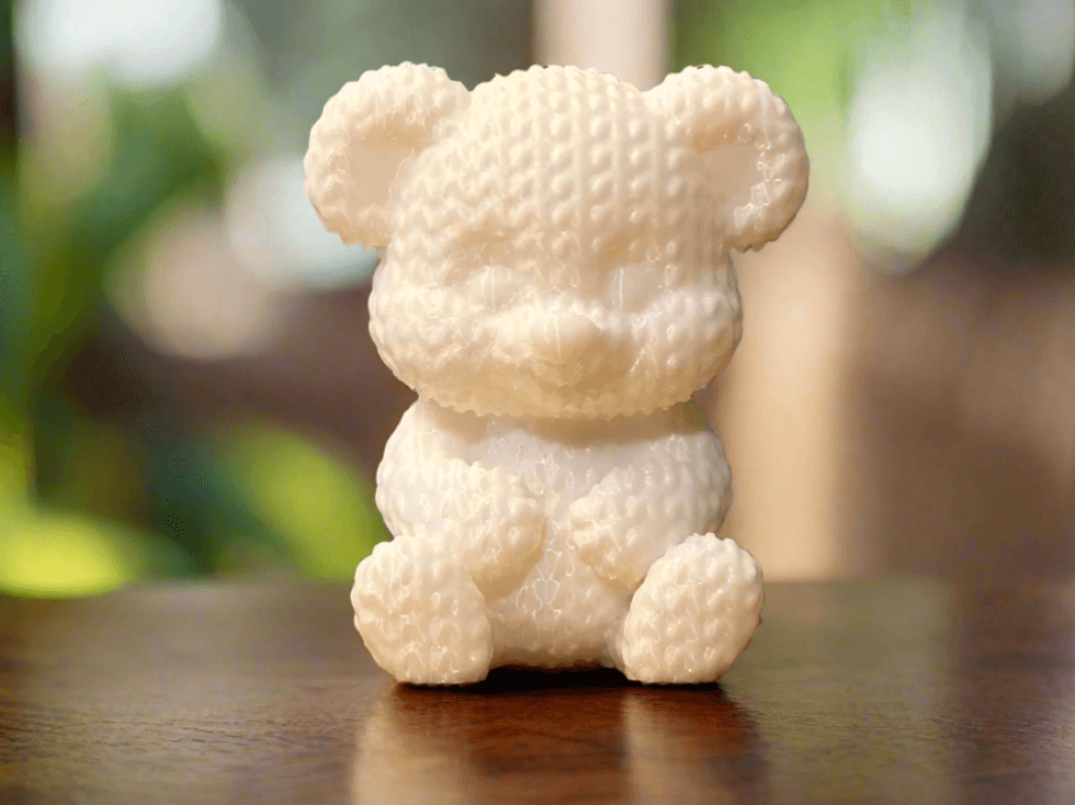 Cute Knitted Bear White decorative showpiece