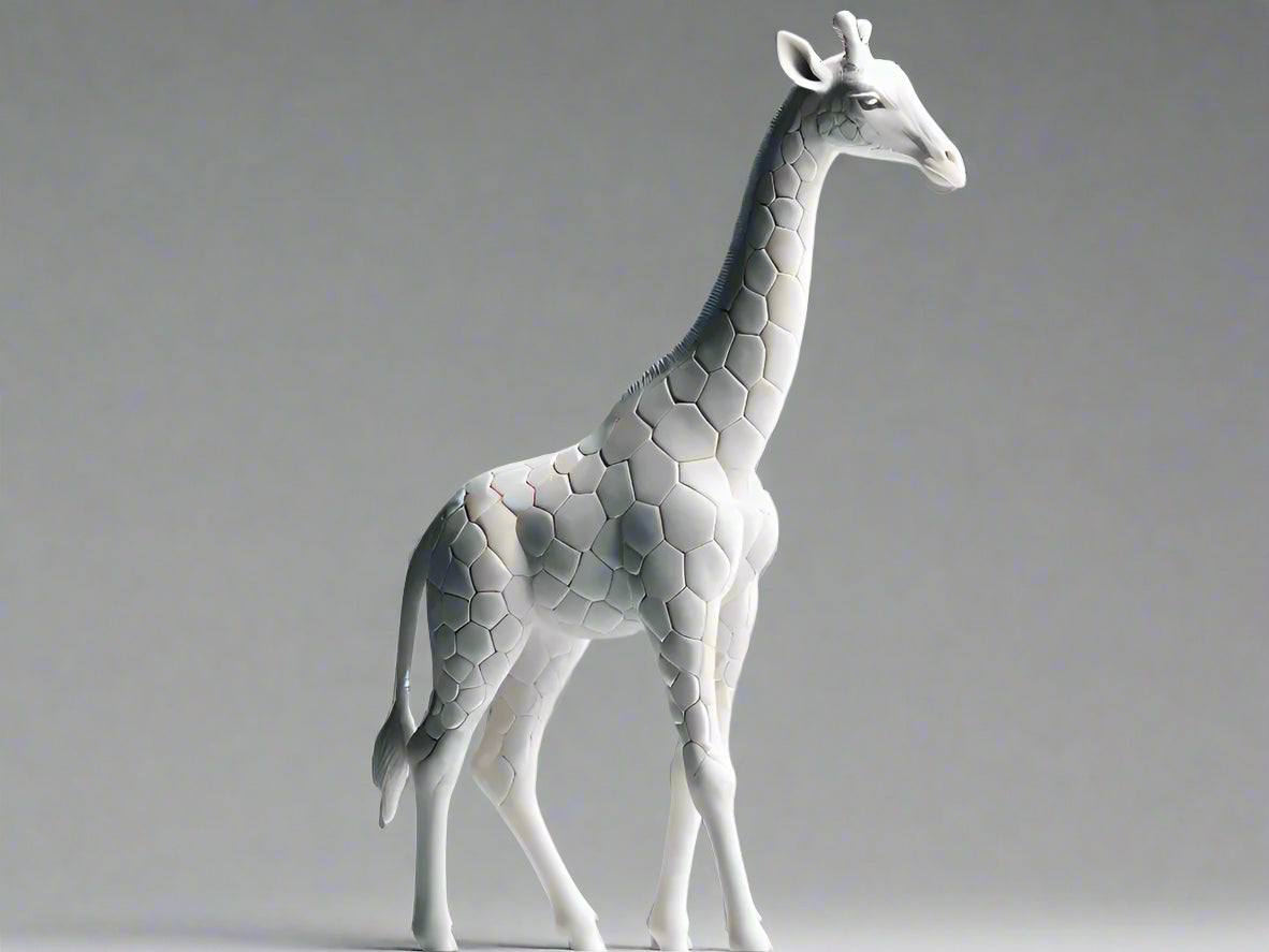 Elegant Giraffe Sculpture: Tall & Graceful