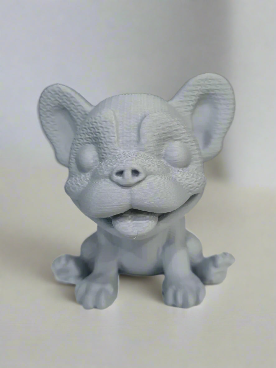 Sweet Knitted French Bulldog Figurine