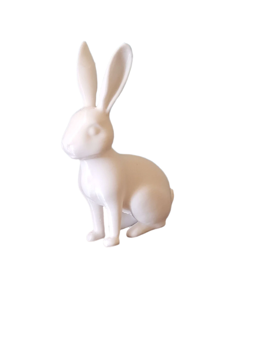 Modern White Bunny Sculpture