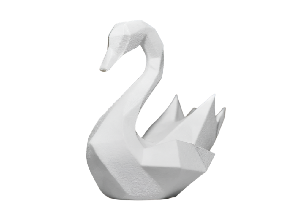 Geometric Swan Figurine