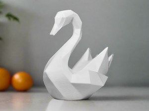 Geometric Swan Figurine