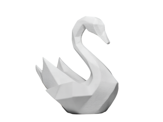 Geometric Swan Figurine