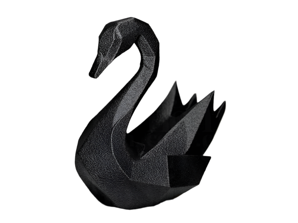Geometric Swan Figurine