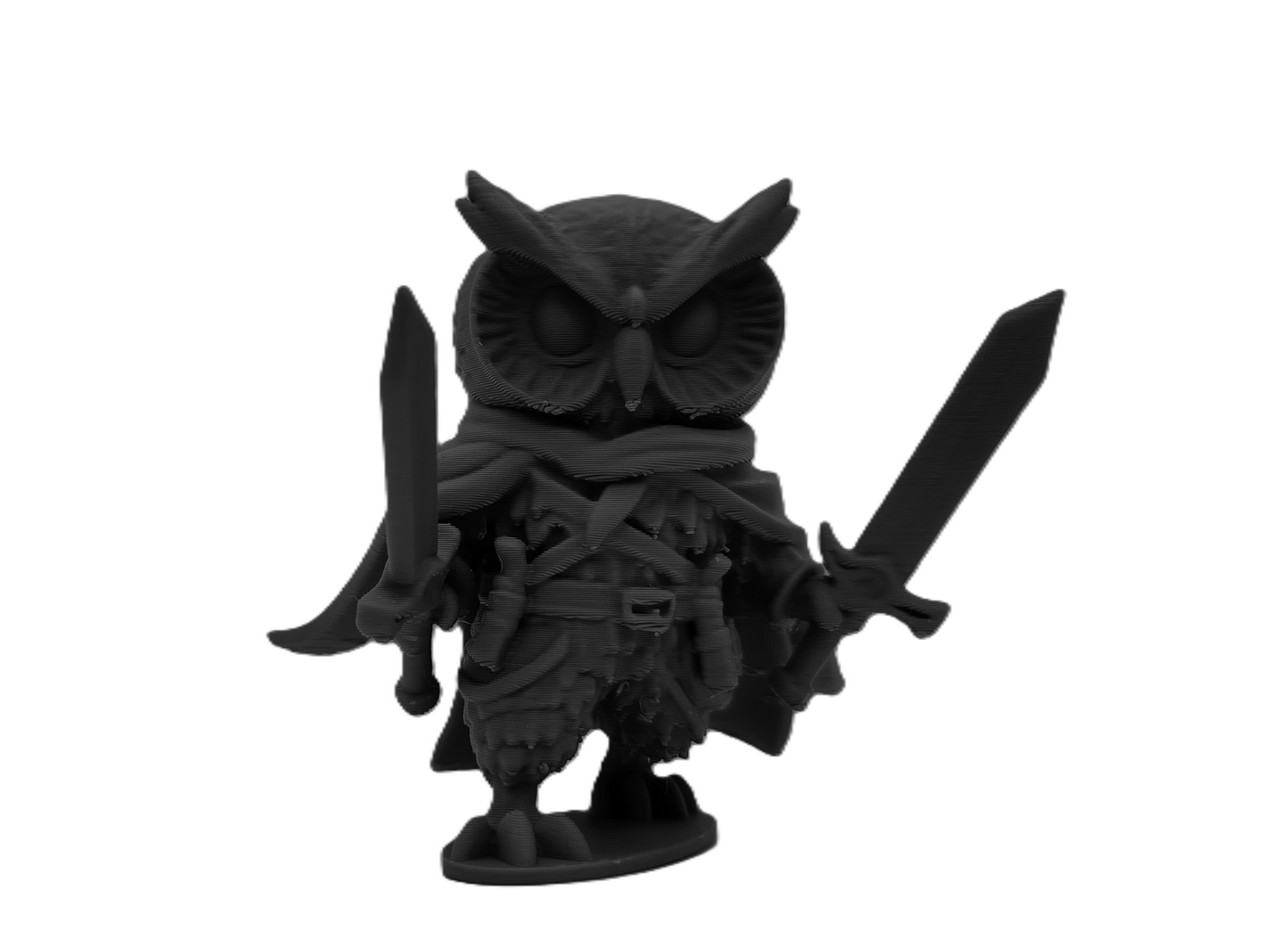 The Swordsman Owl Figurine