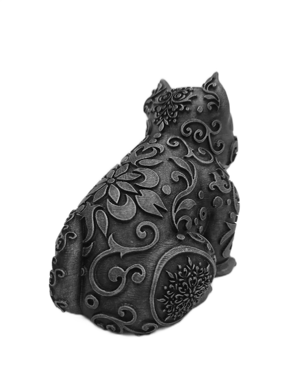 Patterned American Bully Statue: Modern Home Decor