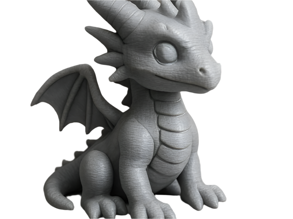 Grey Dragon Statue: Whimsical Home Accent