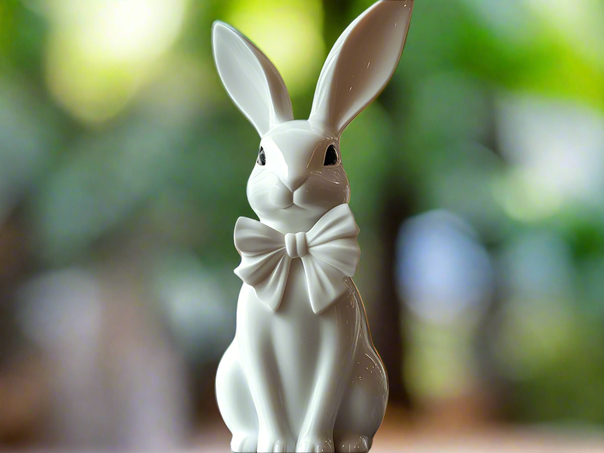 Adorable Bunny with Ribbon