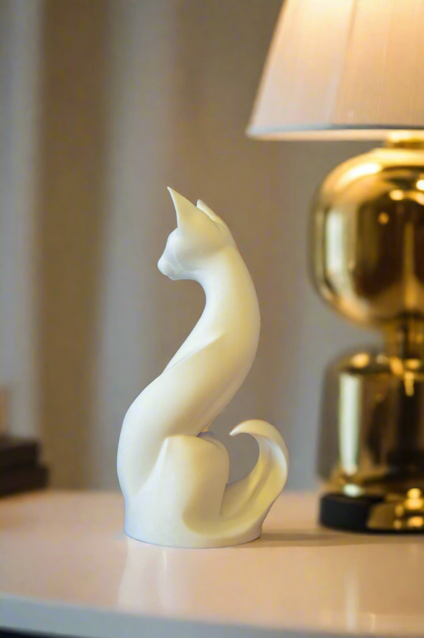 Designer Cat Figurine – Classy Tabletop Showpiece