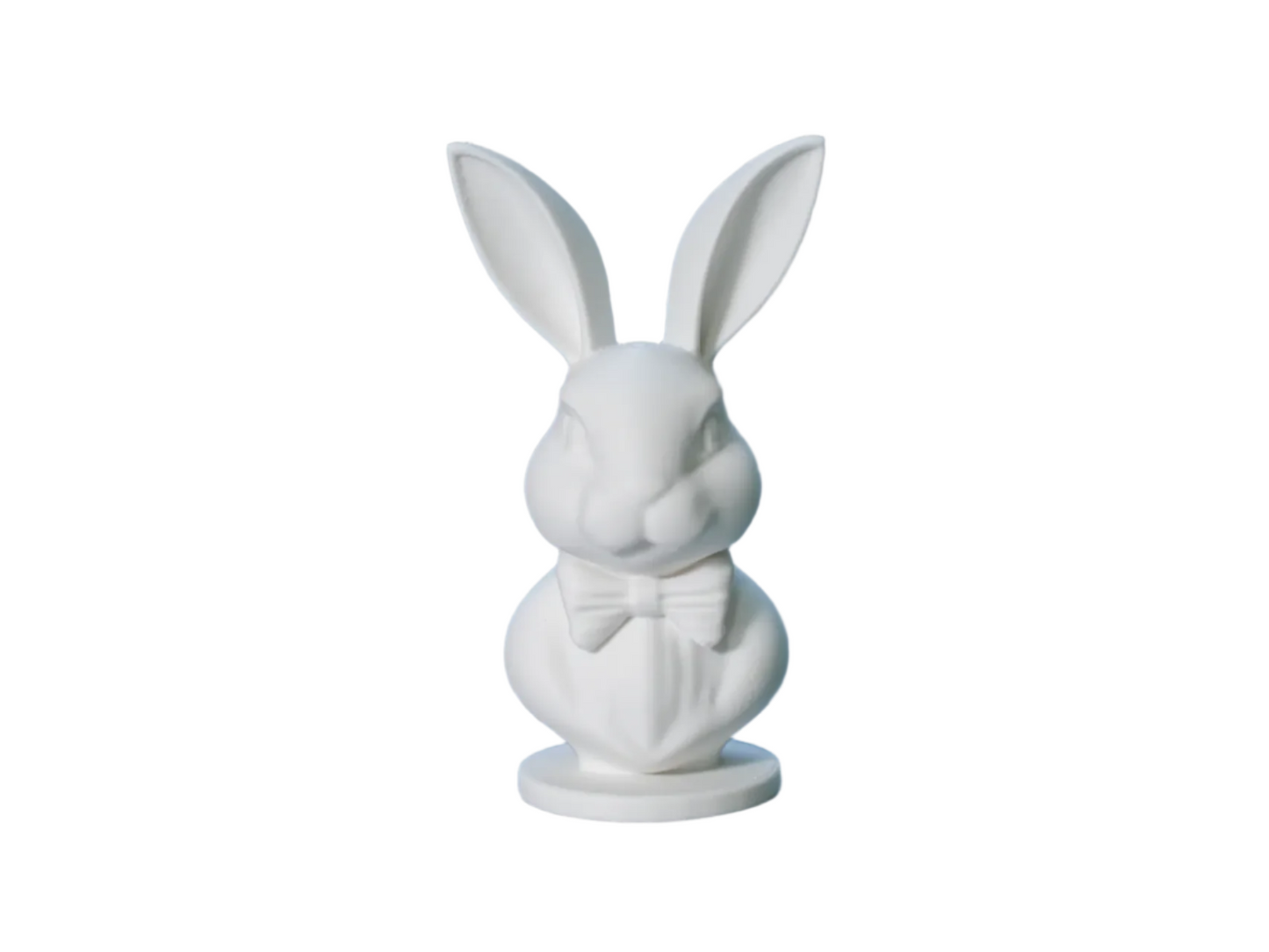 Regal Rabbit – Bow-Tied Bust Sculpture