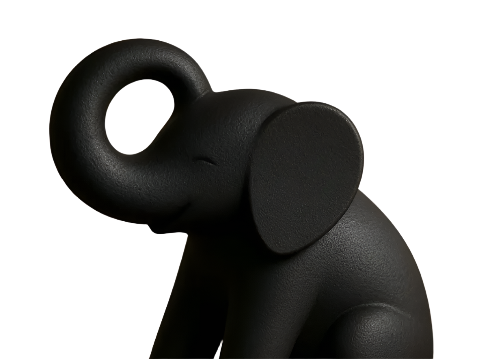 Rustic Elephant Figurine – Ideal for Shelf or Tabletop