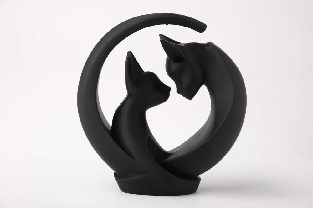 Crescent Cat Embrace