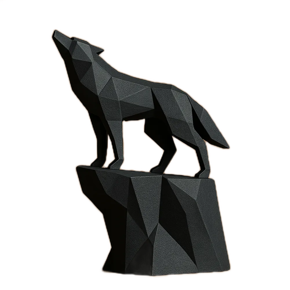 Vintage Wolf Statue