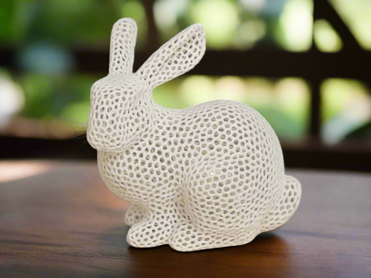 Designer Rabbit – 3D Printed Voronoi Decor Piece