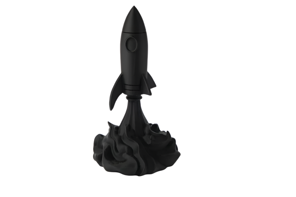 Retro-Futurist Rocket Decor Piece : A Journey Beyond