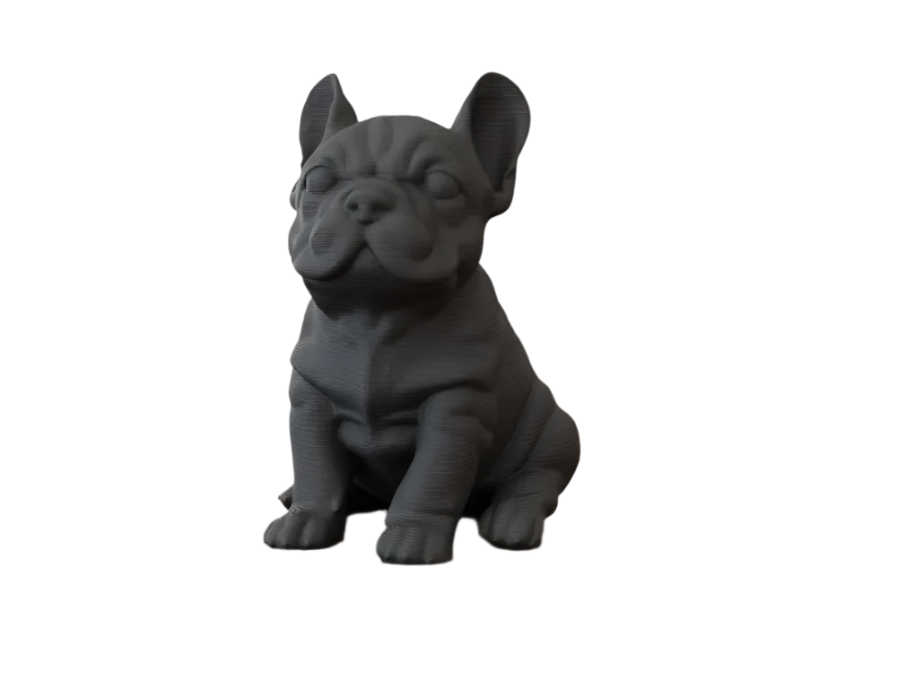Modern Black Bulldog Statue: Elegant Home Decor