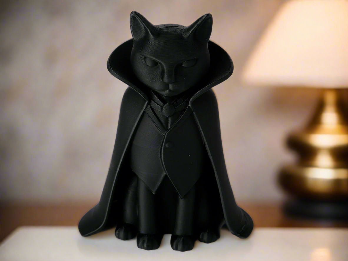 Count Dracula Gothic Vampire Cat Figurine