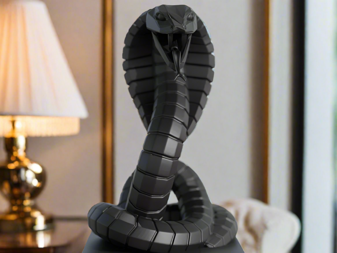 Vipercoil Cobra Snake Sculpture Desk Display