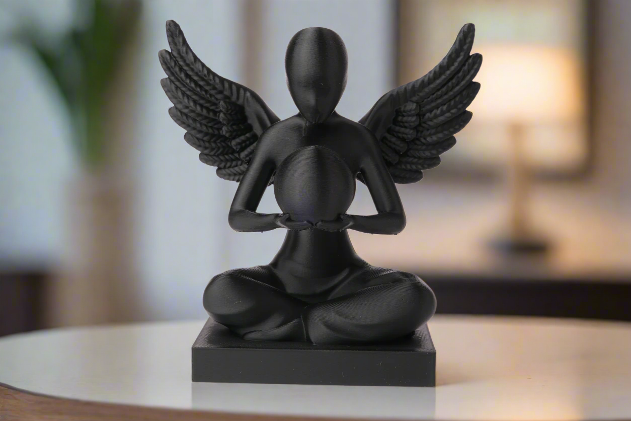 Guardian Angel Sculpture Modern Spiritual Art