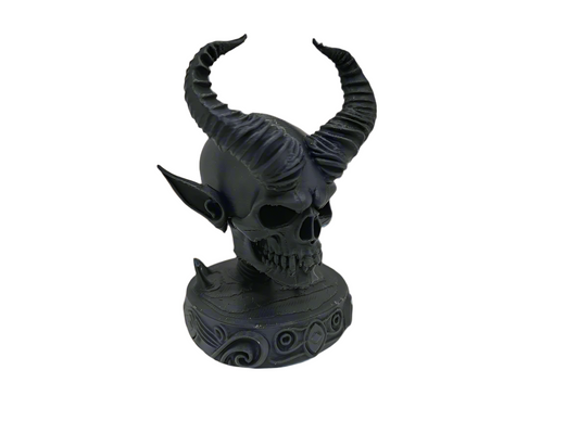 Dark Elf Skull Showpiece for Home Decor | Demonic Horns Fantasy Bust India