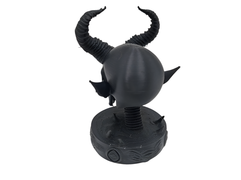Dark Elf Skull With Demonic Horns Fantasy Bust