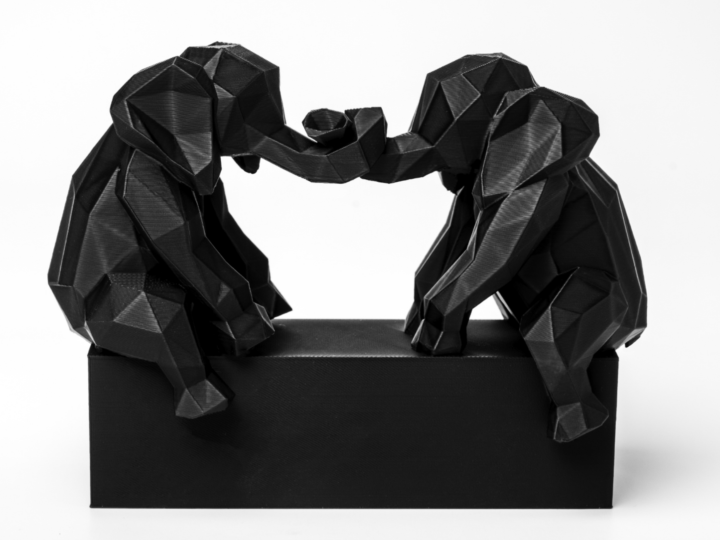 Geometric Elephant Sculpture Modern Low Poly Art
