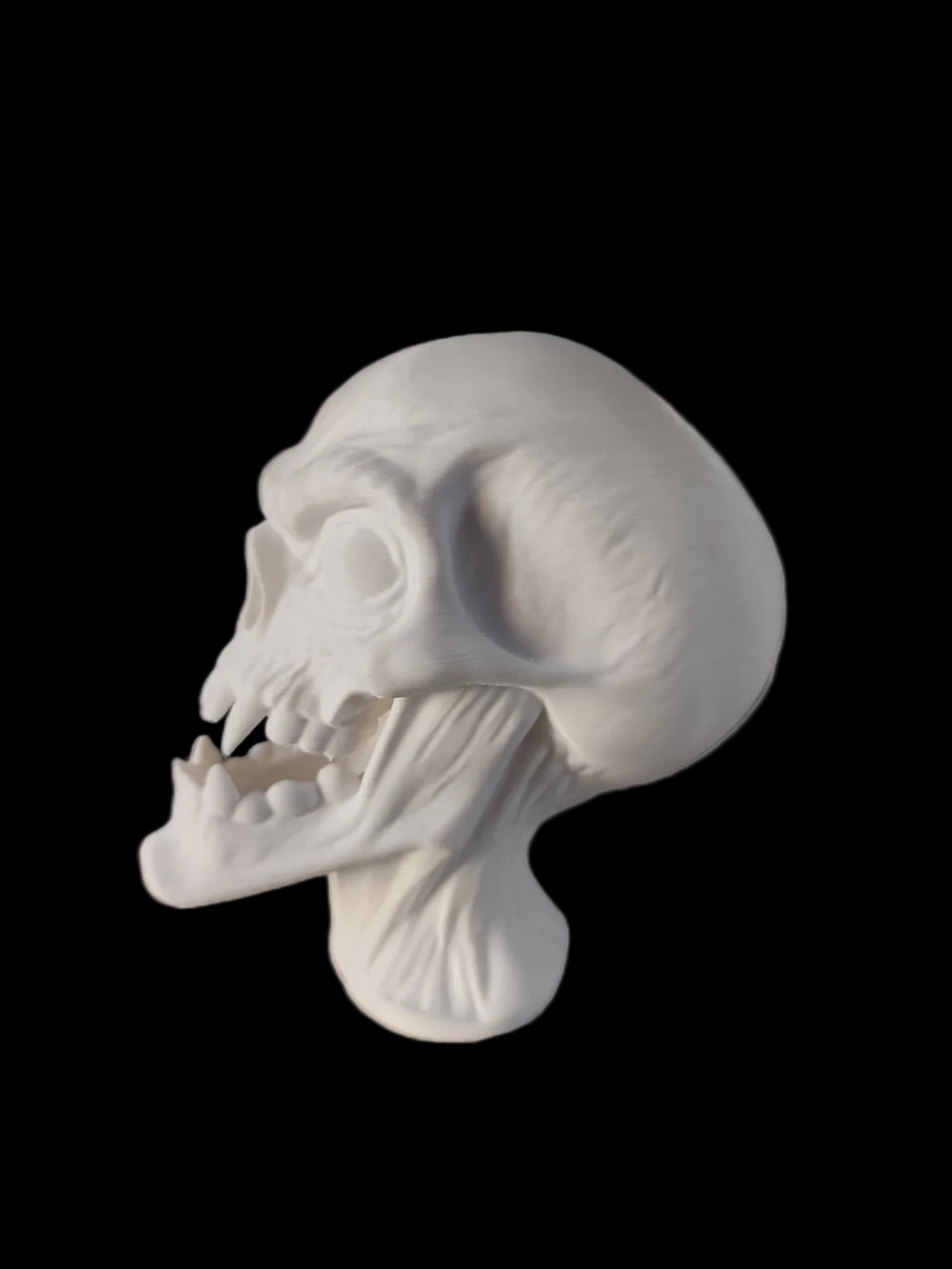 Alien Skull Bust – Futuristic Sci-Fi Sculpture